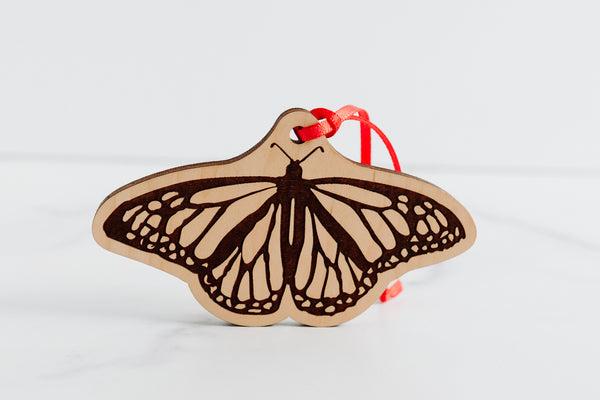 Monarch Butterfly Wood Ornament